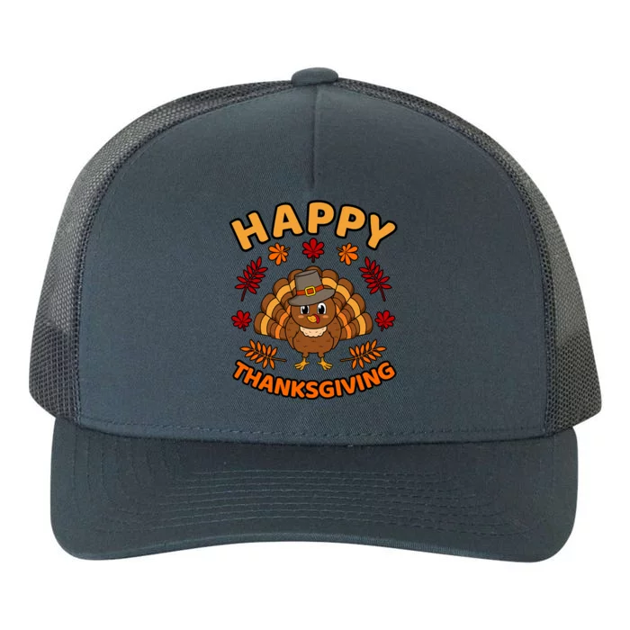 Happy Thanksgiving Funny Turkey Family Graphic Cool Gift Yupoong Adult 5-Panel Trucker Hat