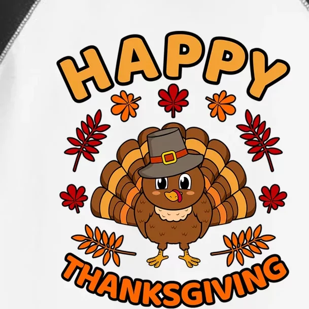 Happy Thanksgiving Funny Turkey Family Graphic Cool Gift Toddler Fine Jersey T-Shirt