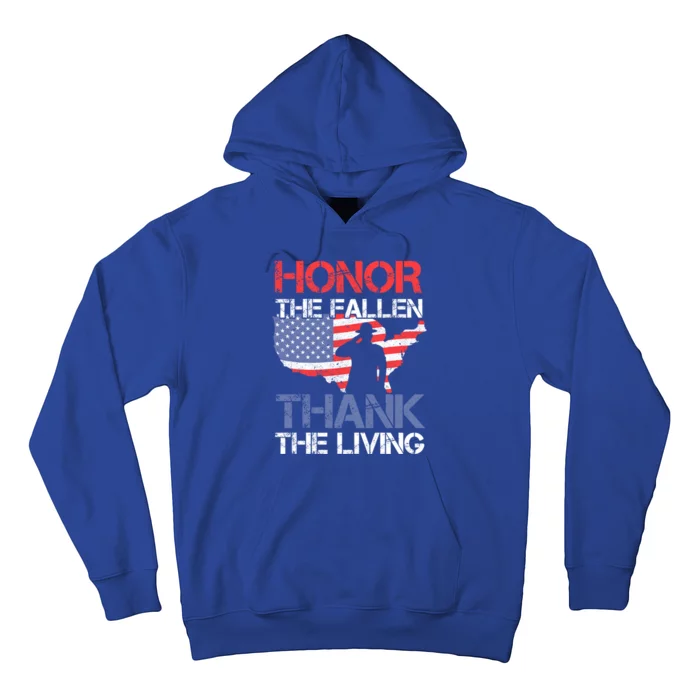 Honor The Fallen Thank The Living Memorial Day Meaningful Gift Hoodie