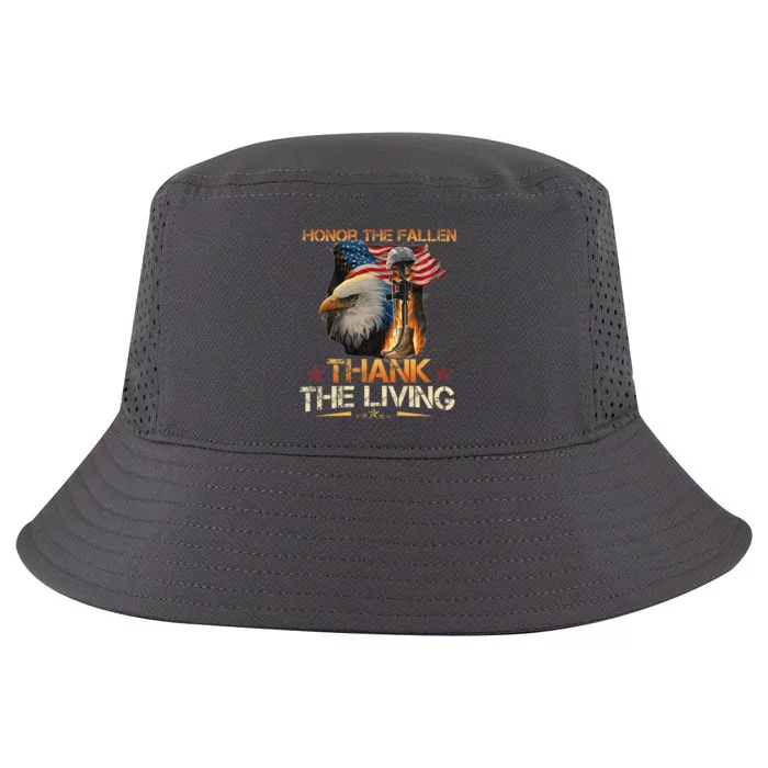 Honor The Fallen Thank The Living Memorial Day Cool Comfort Performance Bucket Hat