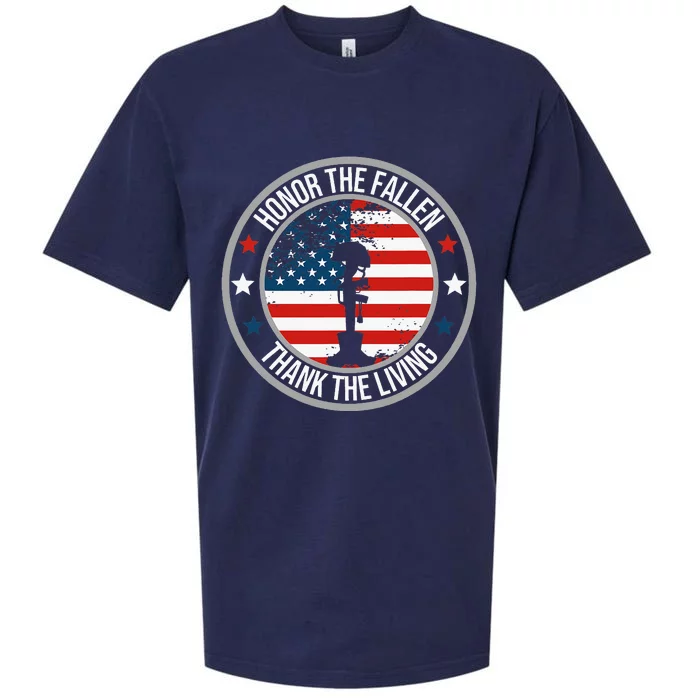 Honor The Fallen Thank The Living Memorial Day Sueded Cloud Jersey T-Shirt