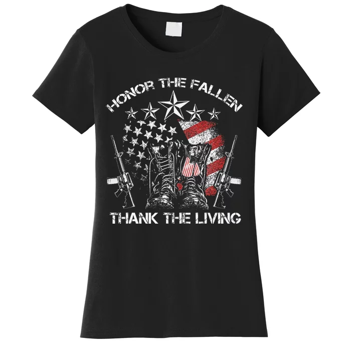 Honor The Fallen Thank The Living Memorial Day Women's T-Shirt