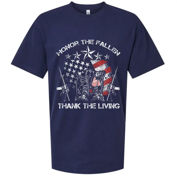 Honor The Fallen Thank The Living Memorial Day Sueded Cloud Jersey T-Shirt