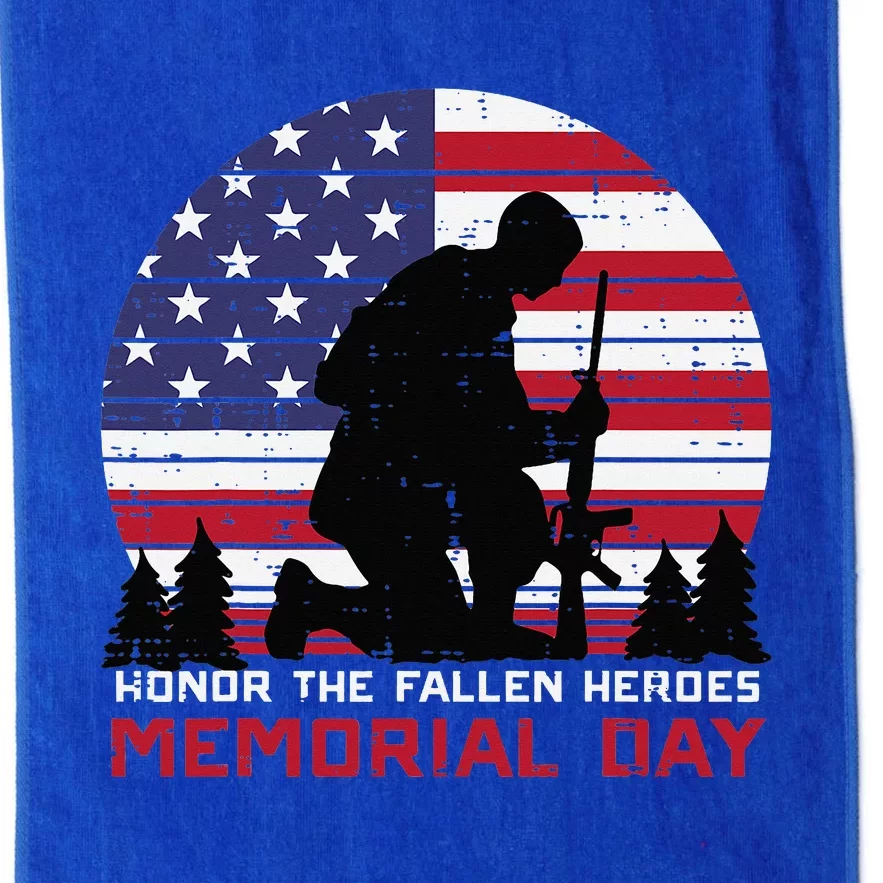 Honor The Fallen Heroes Memorial Day Us Flag Platinum Collection Golf Towel