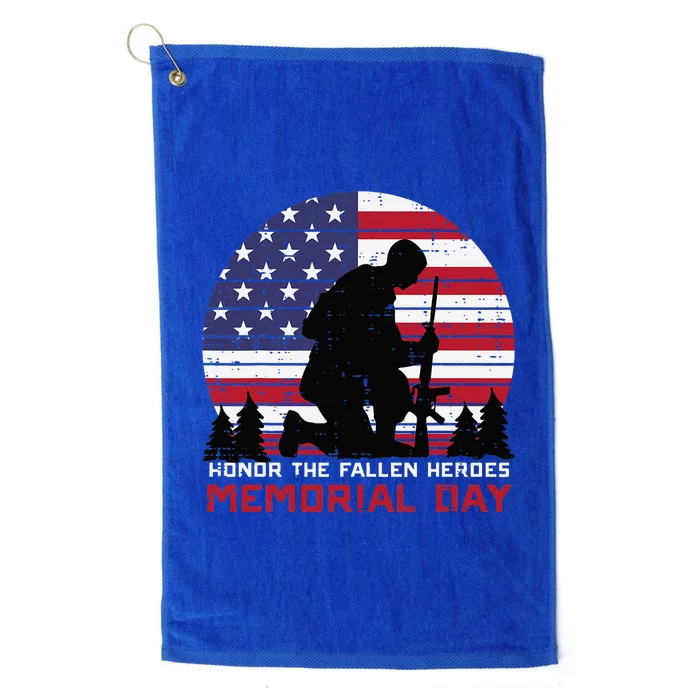 Honor The Fallen Heroes Memorial Day Us Flag Platinum Collection Golf Towel