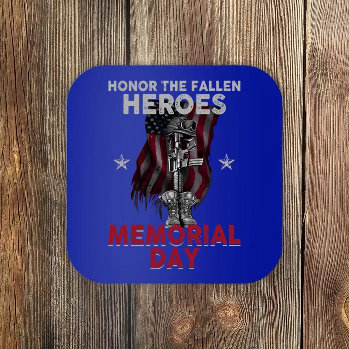 Honor The Fallen Heroes Soldier Memorial Day Gift Coaster