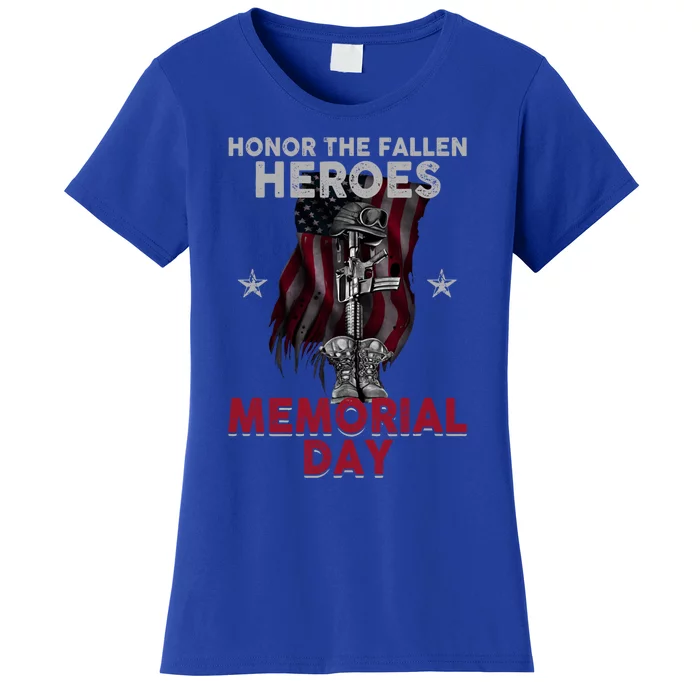 Honor The Fallen Heroes Soldier Memorial Day Gift Women's T-Shirt