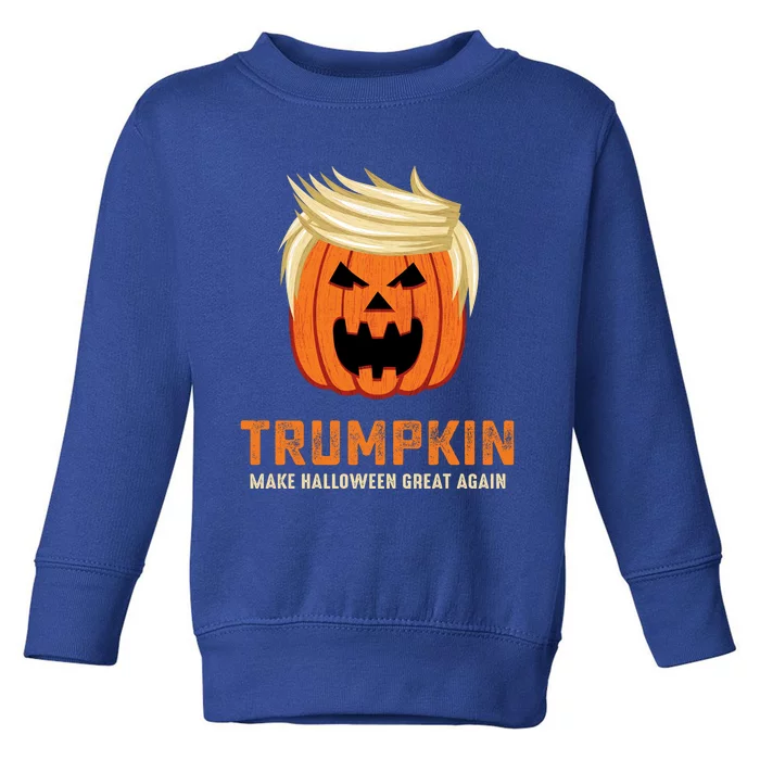 Halloween Trumpkin Funny Gift Toddler Sweatshirt