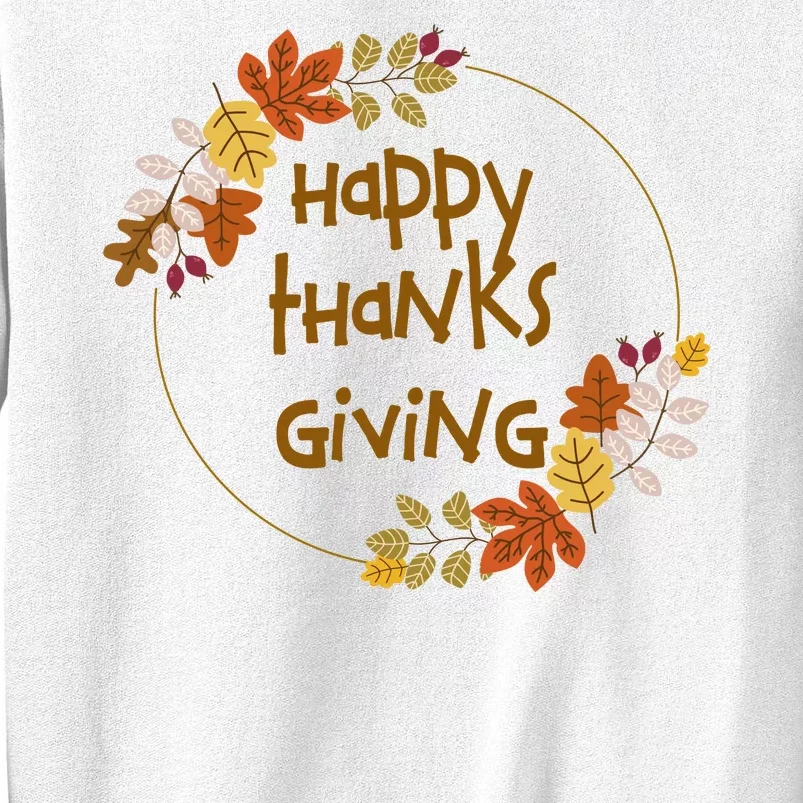 Happy Thanksgiving Fall Leaves Holiday Gift Sweatshirt