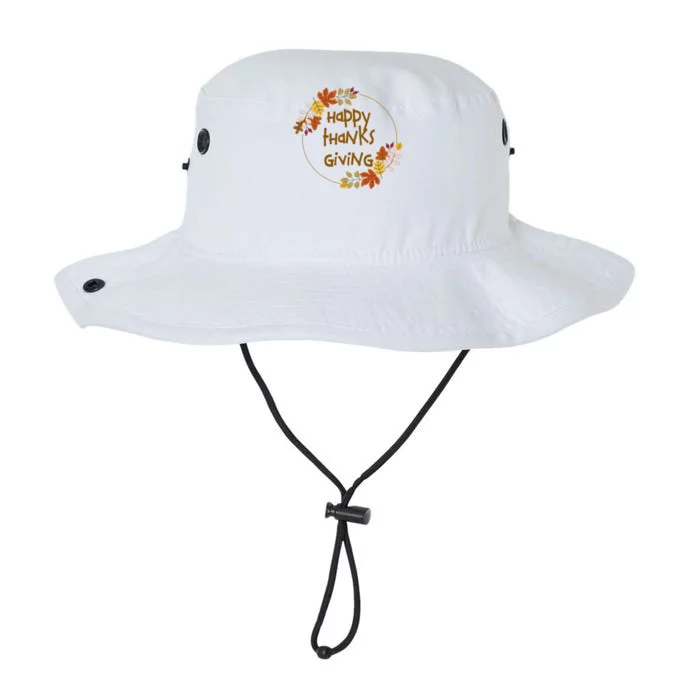 Happy Thanksgiving Fall Leaves Holiday Gift Legacy Cool Fit Booney Bucket Hat