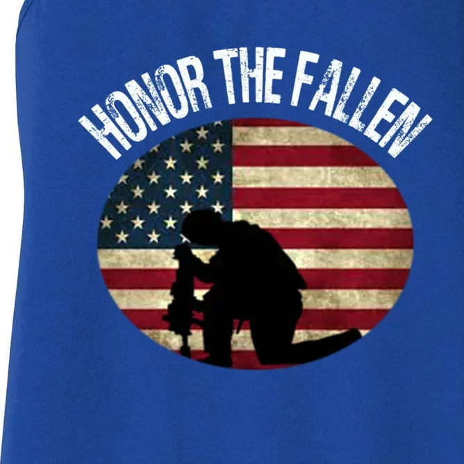 Honor The Fallen Patriotic Theme Gift Women's Racerback Tank