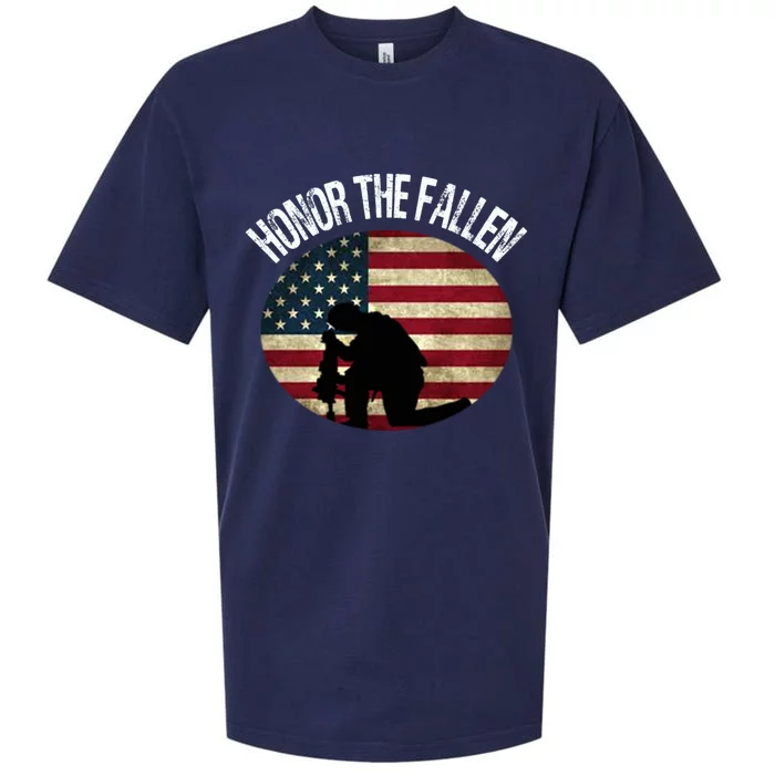 Honor The Fallen Patriotic Theme Gift Sueded Cloud Jersey T-Shirt