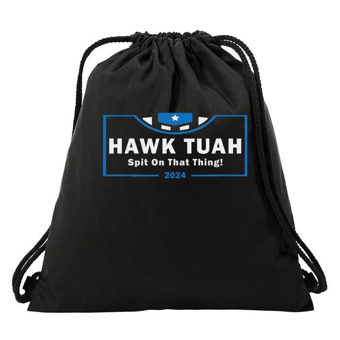 Hawk Tuah Funny Women Viral Humor Drawstring Bag