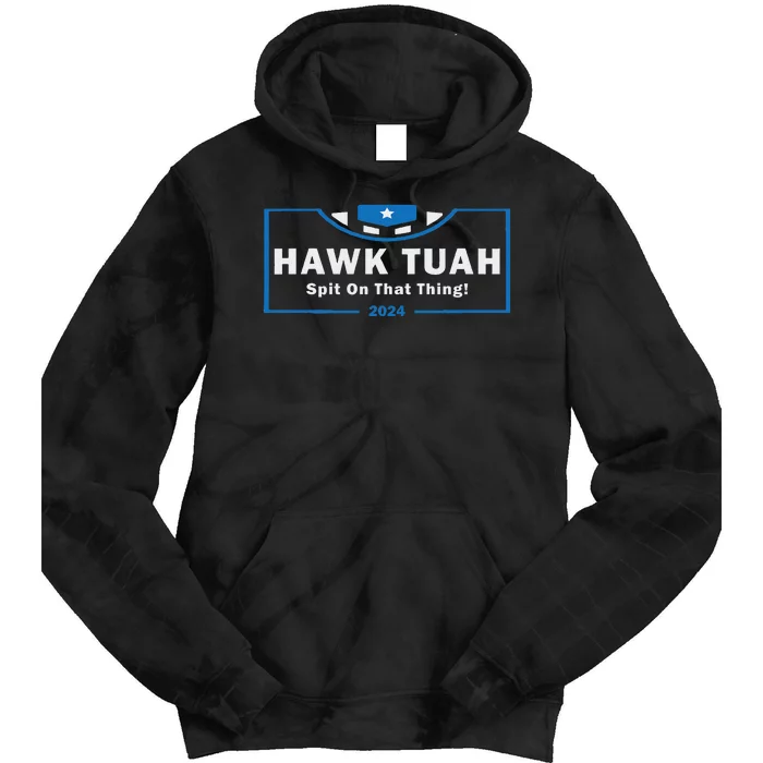 Hawk Tuah Funny Women Viral Humor Tie Dye Hoodie