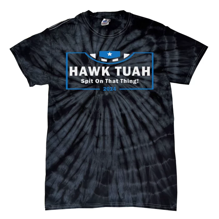 Hawk Tuah Funny Women Viral Humor Tie-Dye T-Shirt