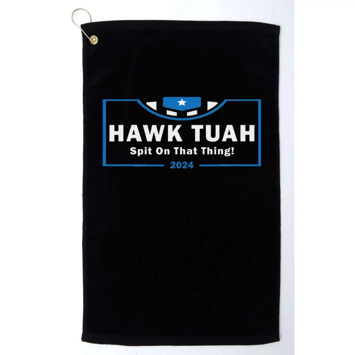 Hawk Tuah Funny Women Viral Humor Platinum Collection Golf Towel