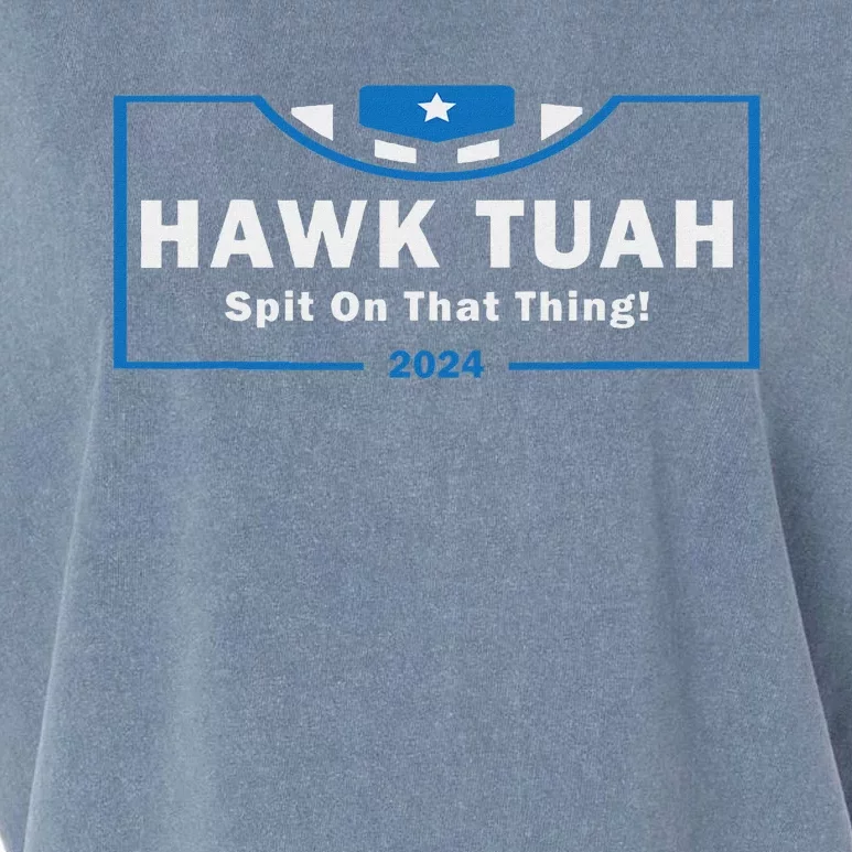 Hawk Tuah Funny Women Viral Humor Garment-Dyed Women's Muscle Tee