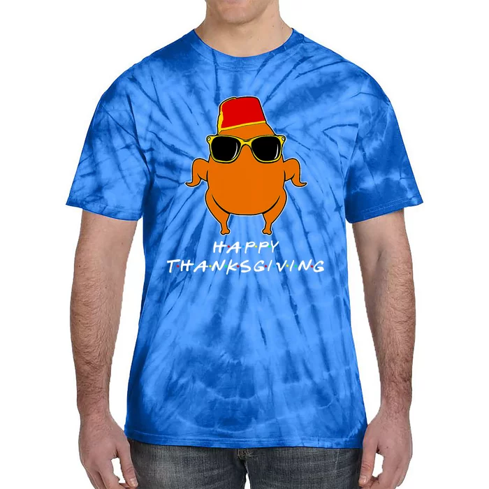 Happy Thanksgiving Friends Turkey Tie-Dye T-Shirt