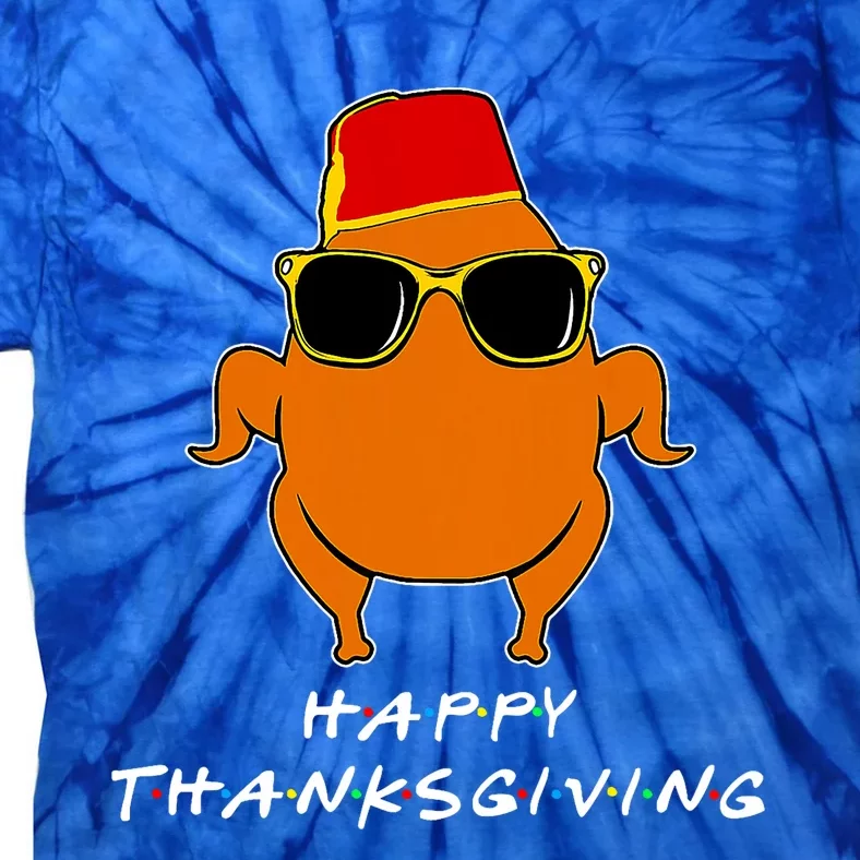 Happy Thanksgiving Friends Turkey Tie-Dye T-Shirt