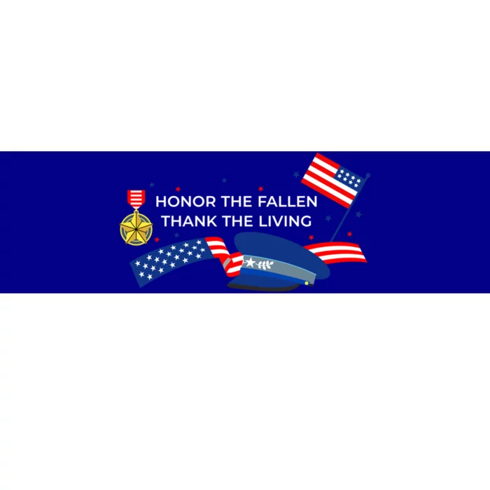 Honor The Fallen Thank The Living Gift Bumper Sticker