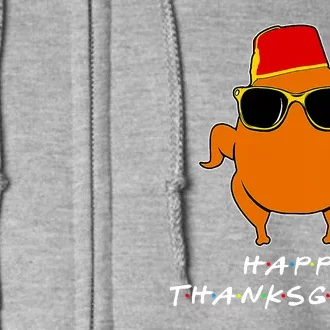 Happy Thanksgiving Friends Turkey Full Zip Hoodie