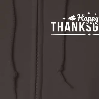 Happy Thanksgiving Festive Holiday Fall Full Zip Hoodie