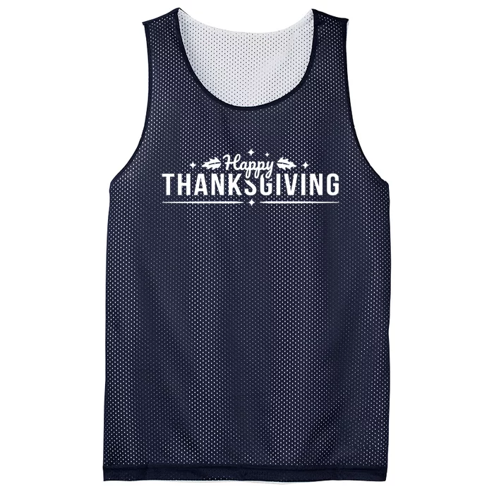 Happy Thanksgiving Festive Holiday Fall Mesh Reversible Basketball Jersey Tank