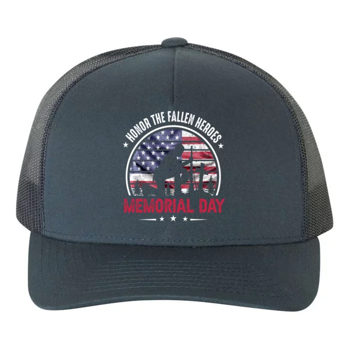 Honor The Fallen Heroes Memorial Day Gift Yupoong Adult 5-Panel Trucker Hat