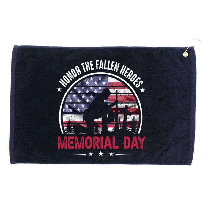 Honor The Fallen Heroes Memorial Day Gift Grommeted Golf Towel