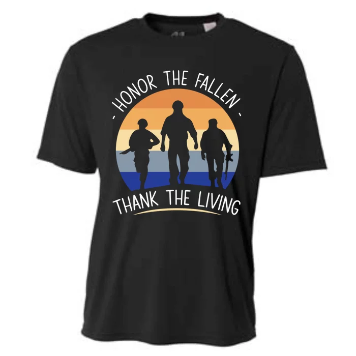 Honor The Fallen Thank The Living Usa Veteran Veterans Day Gift Cooling Performance Crew T-Shirt