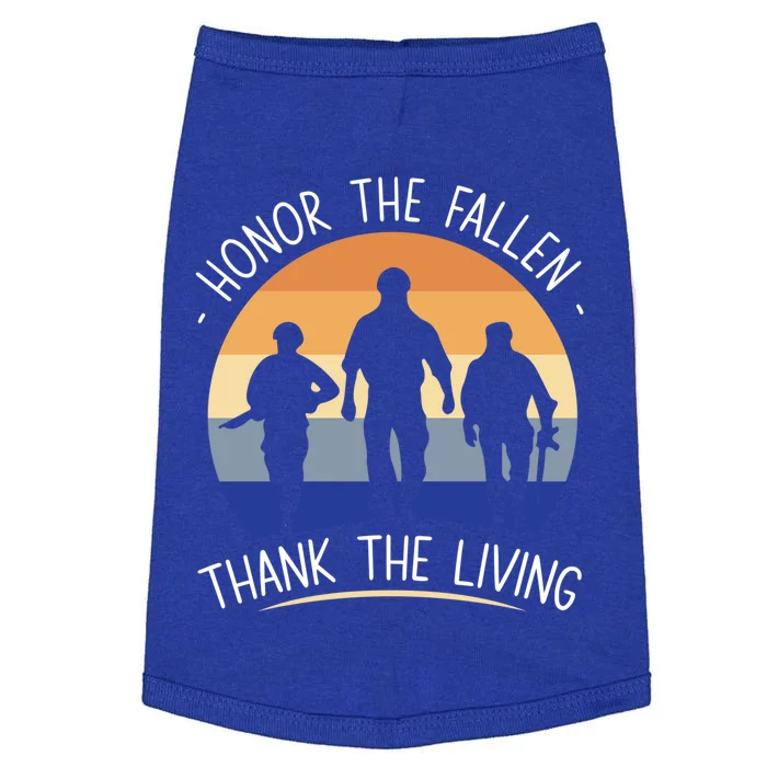 Honor The Fallen Thank The Living Usa Veteran Veterans Day Gift Doggie Tank