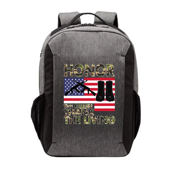 Honor The Fallen Thank The Living Memorial Day Decorations Gift Vector Backpack