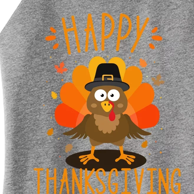 Happy Thanksgiving For Turkey Day Family Dinner Gift Women’s Perfect Tri Rocker Tank