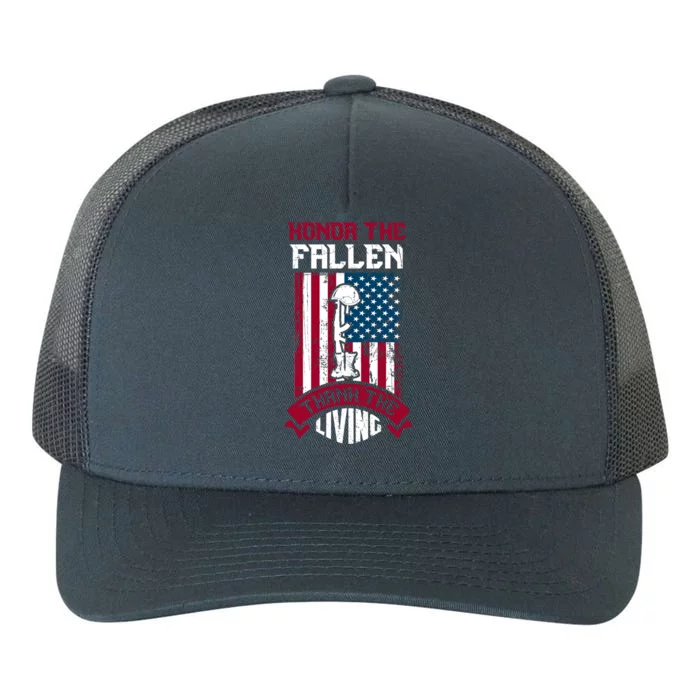 Honor The Fallen Thank The Living Memorial Day Design Gift Yupoong Adult 5-Panel Trucker Hat