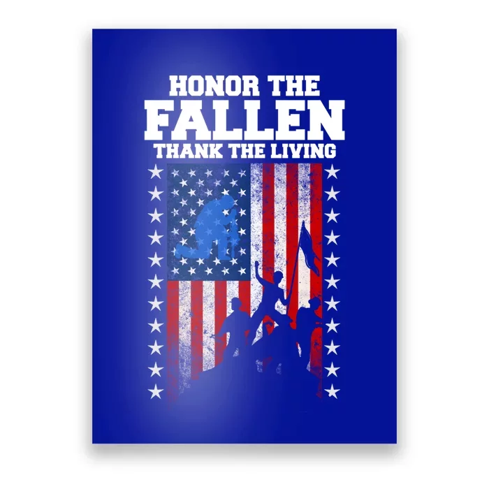 Honor The Fallen Thank The Living Memorial Day Gift Poster