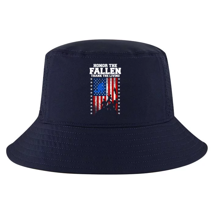 Honor The Fallen Thank The Living Memorial Day Gift Cool Comfort Performance Bucket Hat