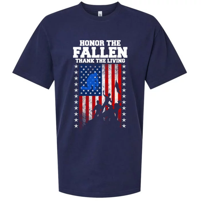 Honor The Fallen Thank The Living Memorial Day Gift Sueded Cloud Jersey T-Shirt