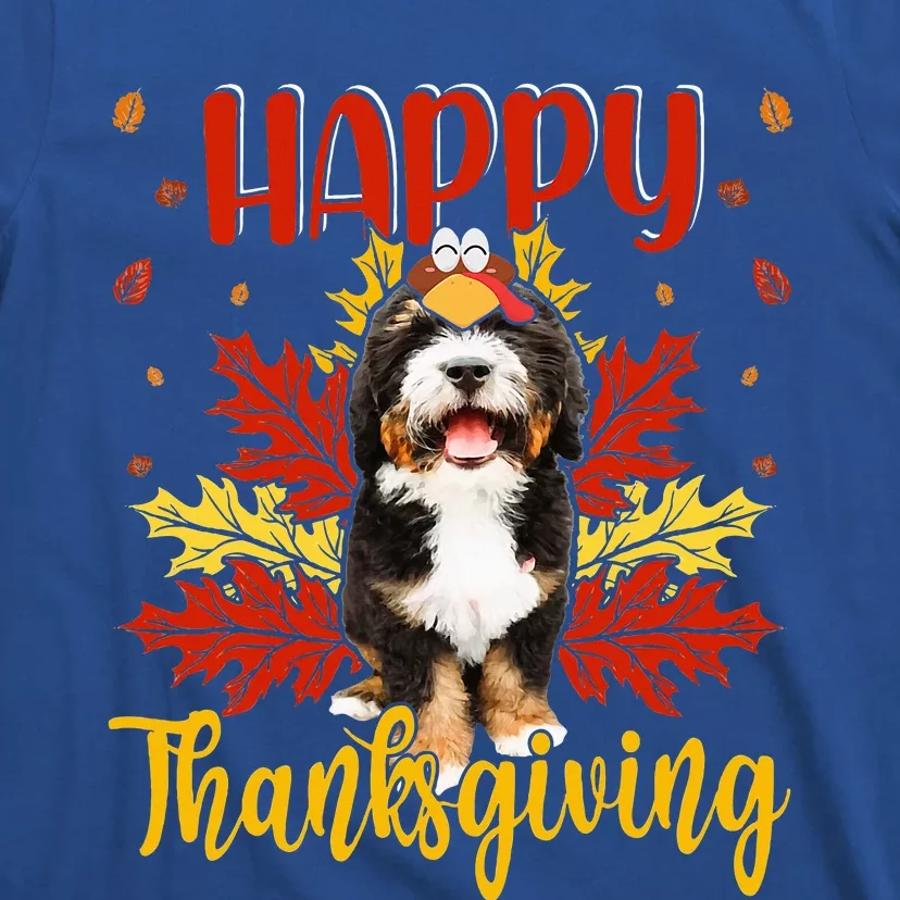 Happy Thanksgiving Funny Turkey B.Ernedoodle Lover T-Shirt