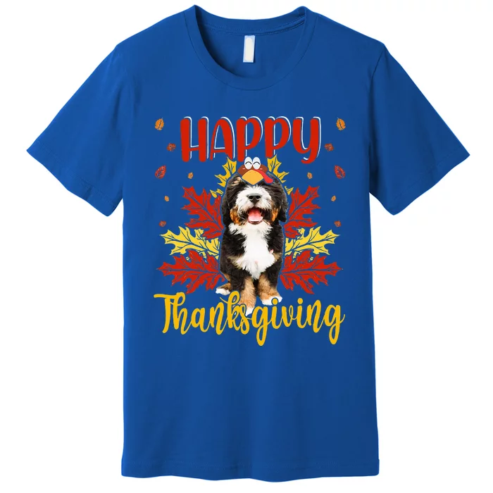 Happy Thanksgiving Funny Turkey B.Ernedoodle Lover Premium T-Shirt