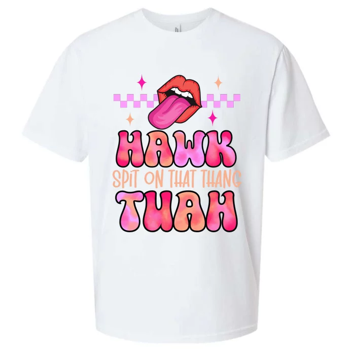 Hawk Tuah Funny Viral Humor Meme Video Sueded Cloud Jersey T-Shirt