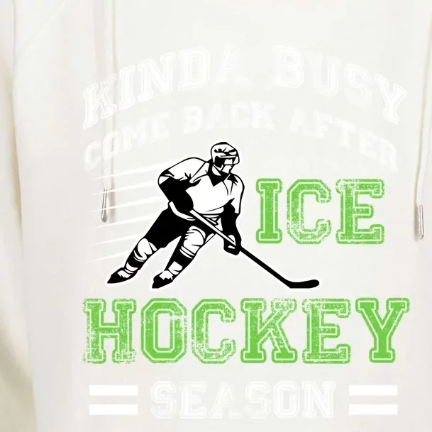 Hockey Themed Funny Hockey Season Gift Womens Funnel Neck Pullover Hood