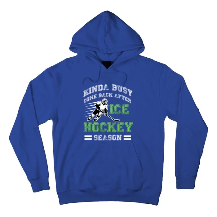 Hockey Themed Funny Hockey Season Gift Tall Hoodie