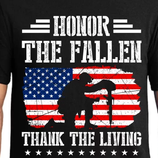 Honor The Fallen Gift Thank The Living Gift Memorial Day Gift Pajama Set