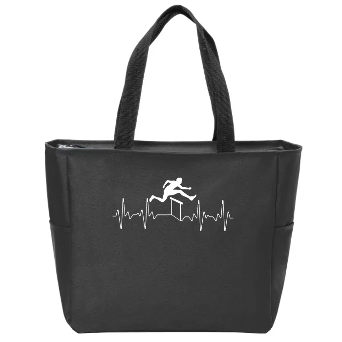 Hurdles Track Field Art For Women Jumper Track Coach Zip Tote Bag