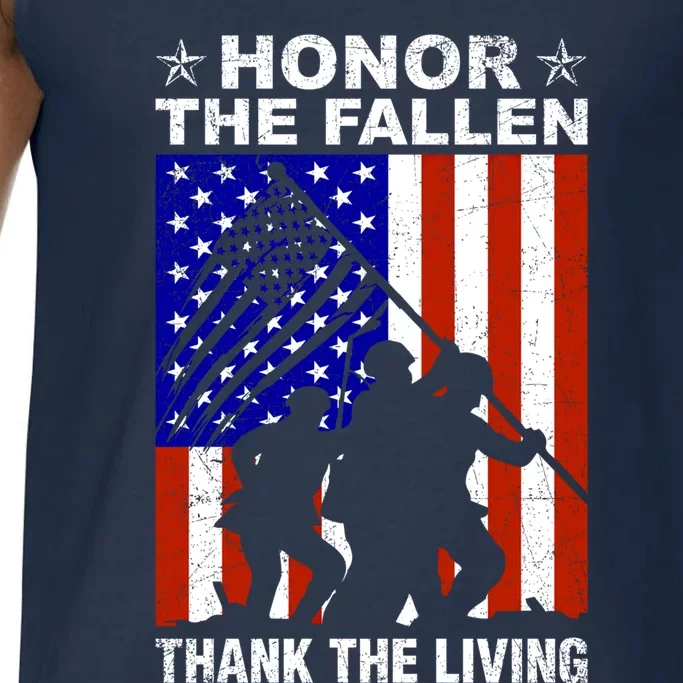 Honor The Fallen Thank The Living Memorial Day Veteran Funny Gift Meaningful Gif Comfort Colors® Tank Top