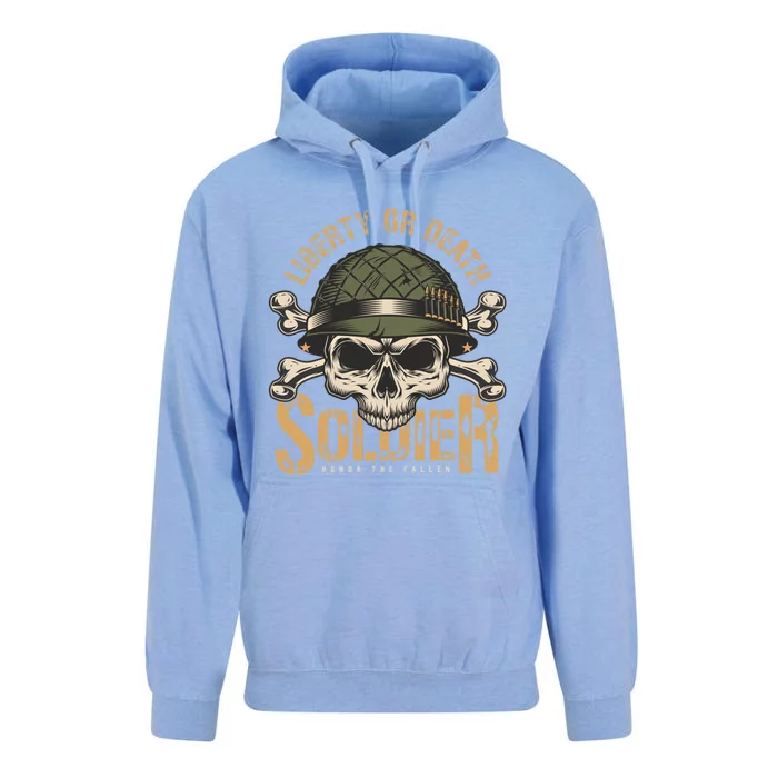 Honor The Fallen Army Heroes Skull In Soldier Helmet Gift Unisex Surf Hoodie