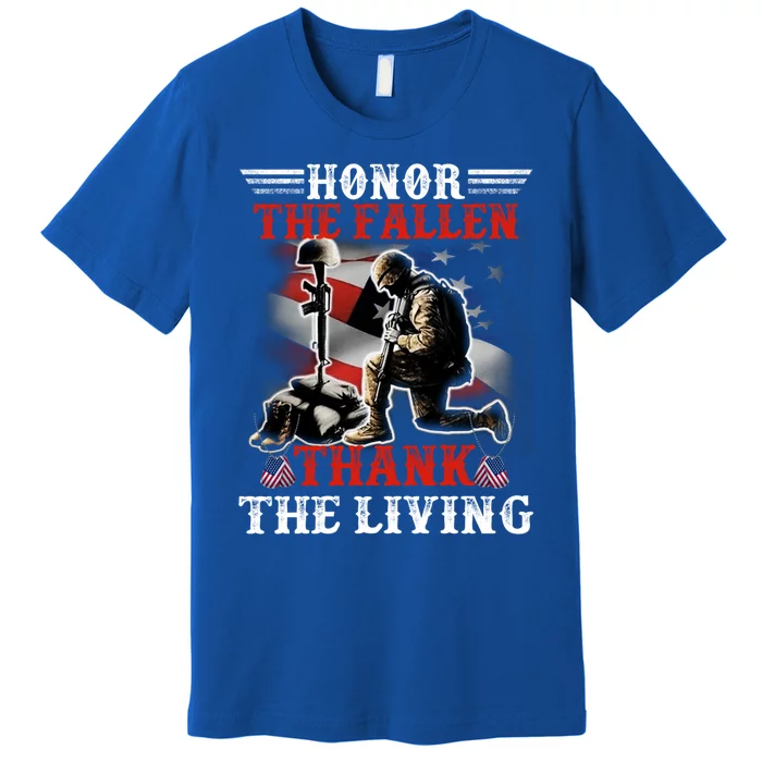 Honor The Fallen Veteran Themed Military Support Gift Premium T-Shirt