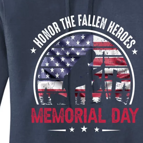 Honor The Fallen Heroes Memorial Day Cool Gift Women's Pullover Hoodie