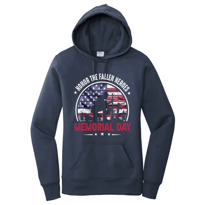 Honor The Fallen Heroes Memorial Day Cool Gift Women's Pullover Hoodie