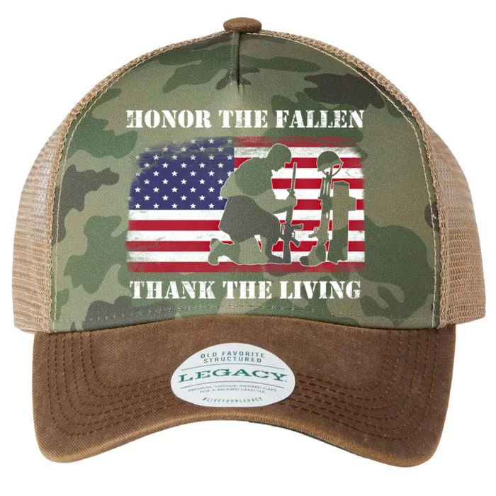 Honor The Fallen Thank The Living Memorial Daycute Giftveterans Day Gift Legacy Tie Dye Trucker Hat